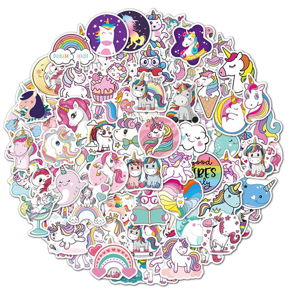 Kokorosa Cute Unicorn Stickers (100 pcs)