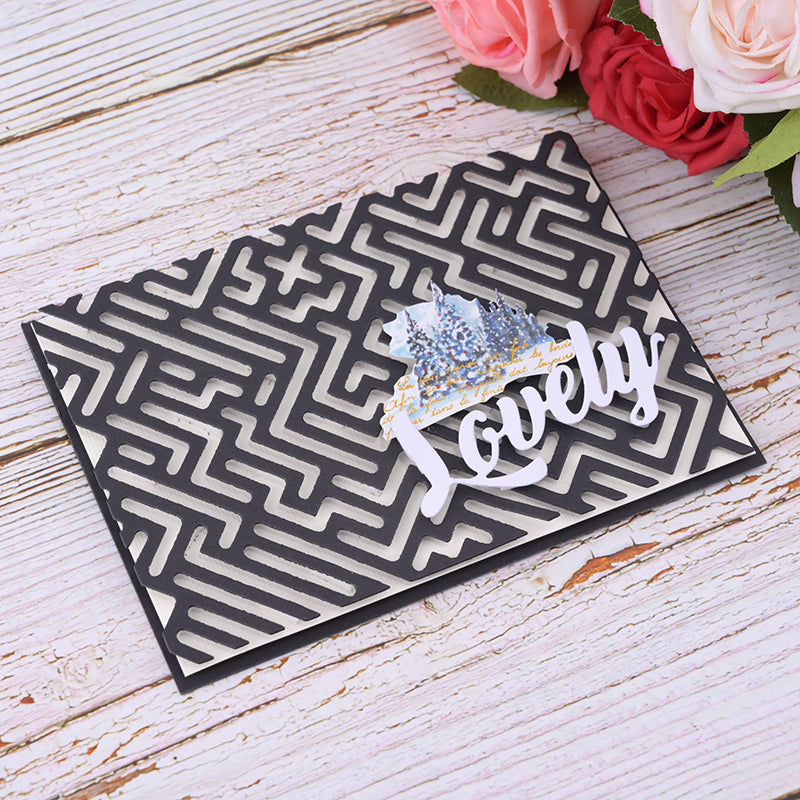 Kokorosa Metal Cutting Dies with Maze Background Board