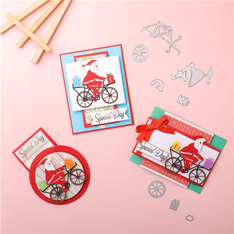 Bicycle Santa Claus Cutting Dies - kokorosastudio.com