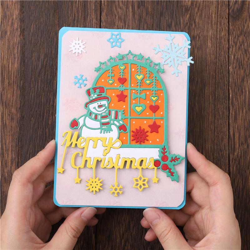 Kokorosa Snowman Merry Christmas Metal Cutting Dies