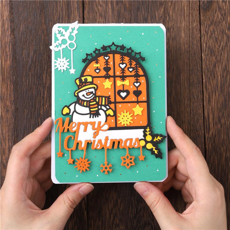 Kokorosa Snowman Merry Christmas Metal Cutting Dies