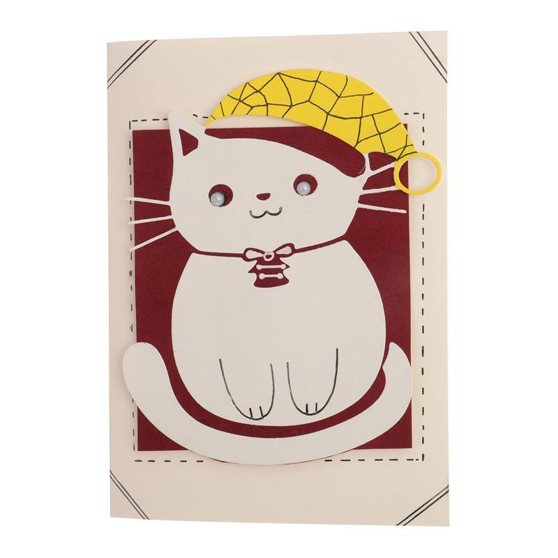 Cute Cat with Hat Metal Cutting Dies - kokorosastudio.com