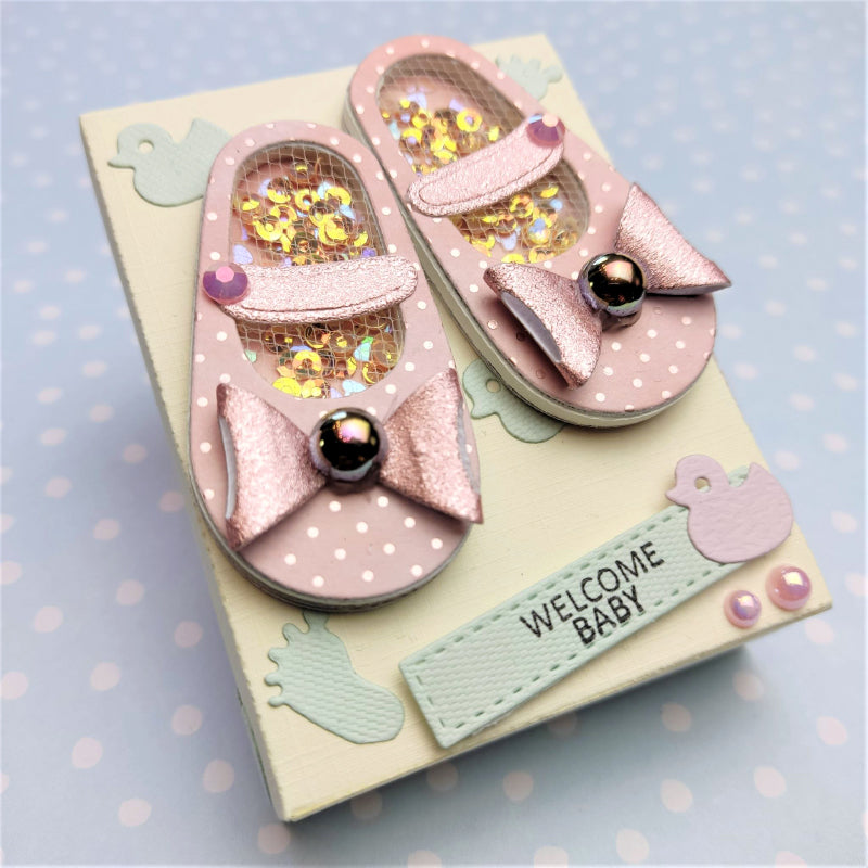 Kokorosa Metal Cutting Dies with Cute Little Girl Leather Shoes