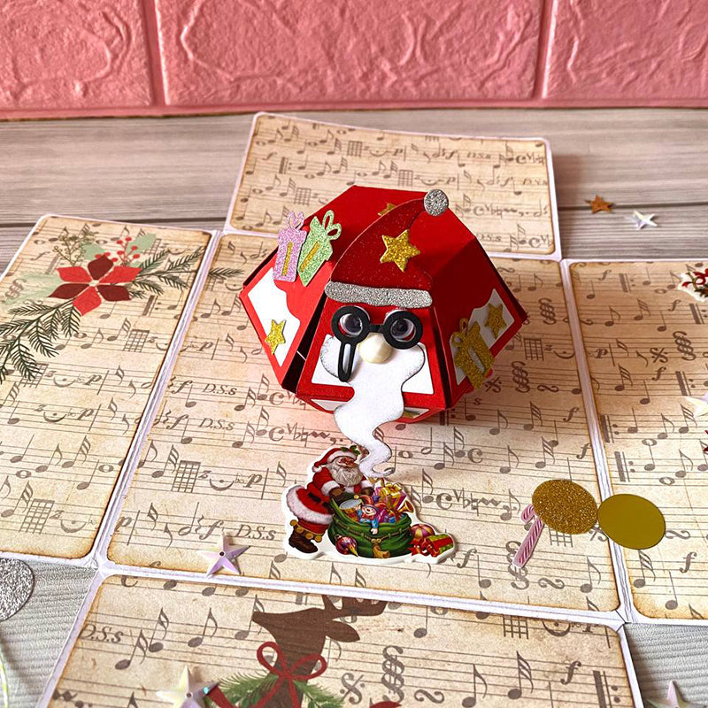 Kokorosa Metal Cutting Dies with Three-dimensional Santa Pop-up Card