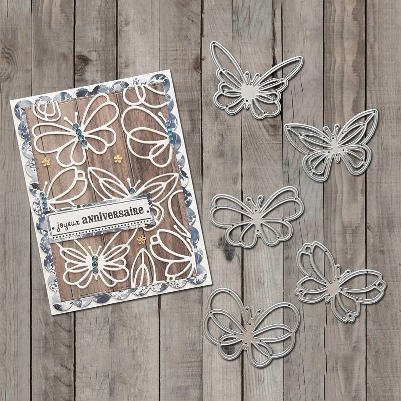 Kokorosa Metal Cutting Dies with Flowery Butterfly