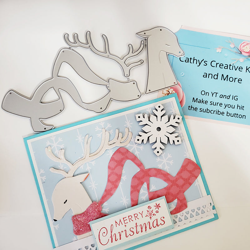 Kokorosa Metal Cutting Dies With Cute Christmas Deer