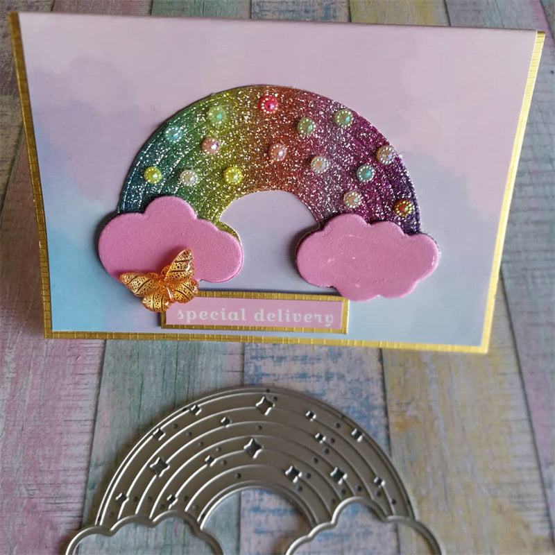 Kokorosa Metal Cutting Dies with Rainbow and Clouds