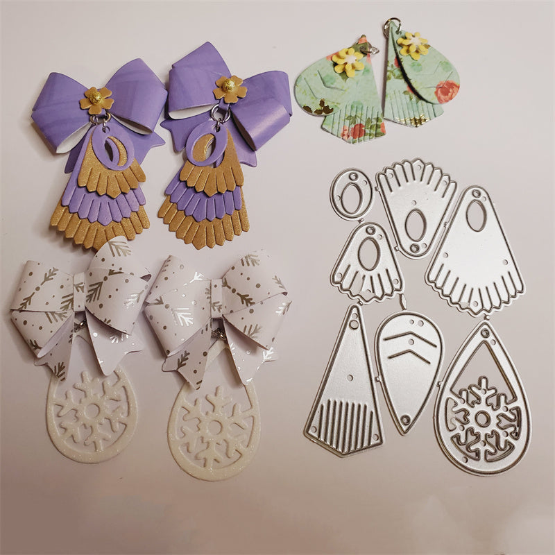 Kokorosa Earring Cutting Dies with Snowflakes and Irregular Tassels