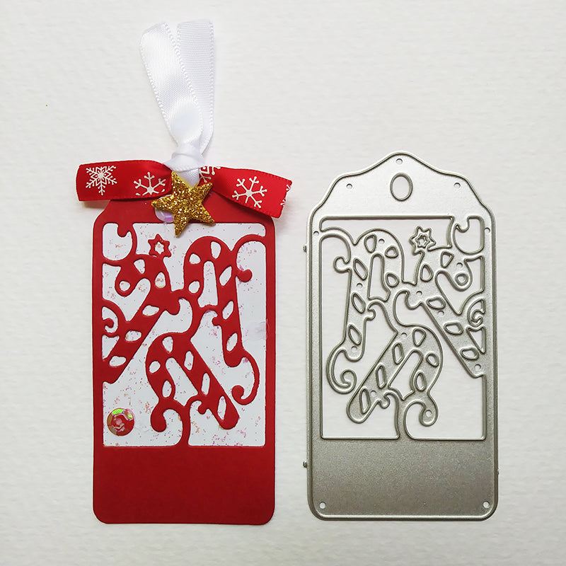 Kokorosa Metal Cutting Dies with Christmas Candy Cane Bookmarks