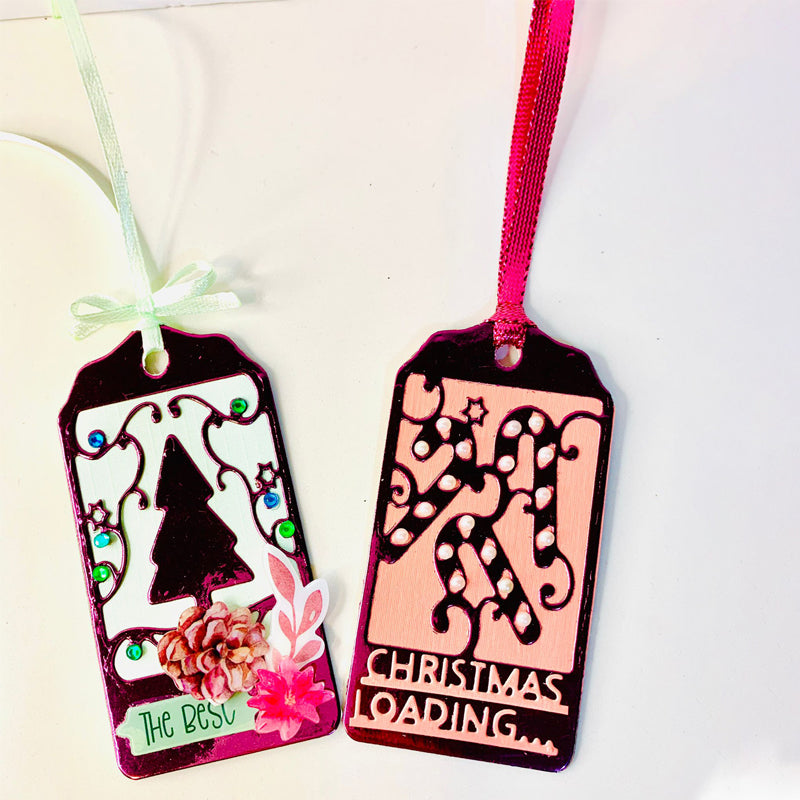 Kokorosa Metal Cutting Dies with Christmas Candy Cane Bookmarks