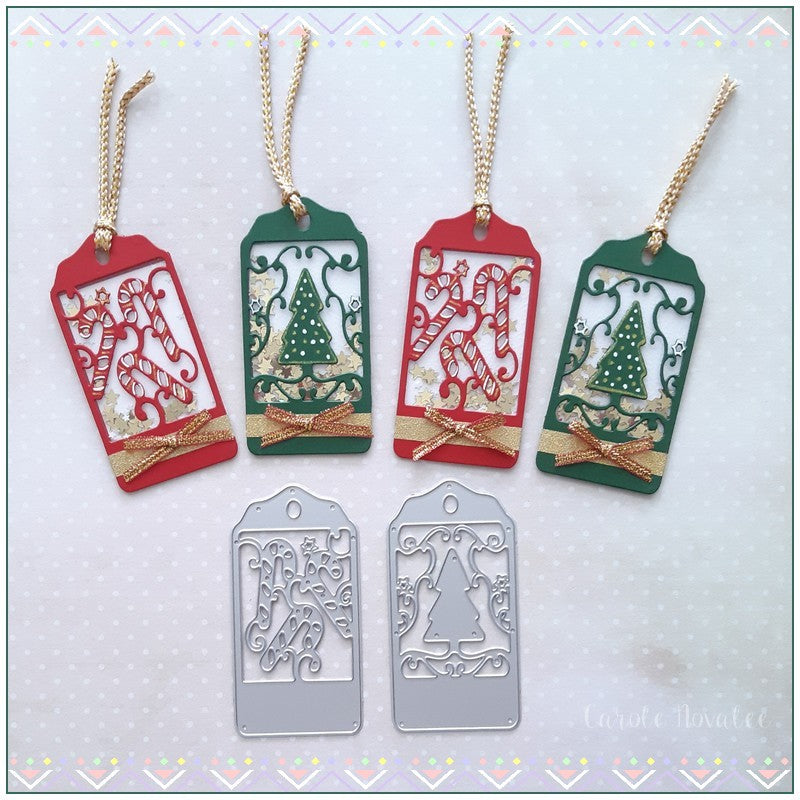 Kokorosa Metal Cutting Dies with Christmas Candy Cane Bookmarks