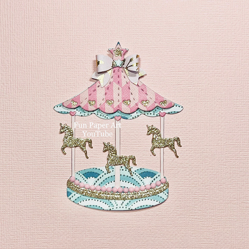 Kokorosa Metal Cutting Dies With Dreamy Carousel Set