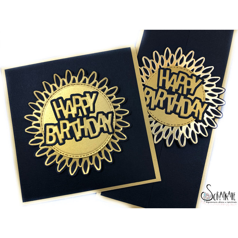 Kokorosa Metal Cutting Dies with Happy Birthday Words