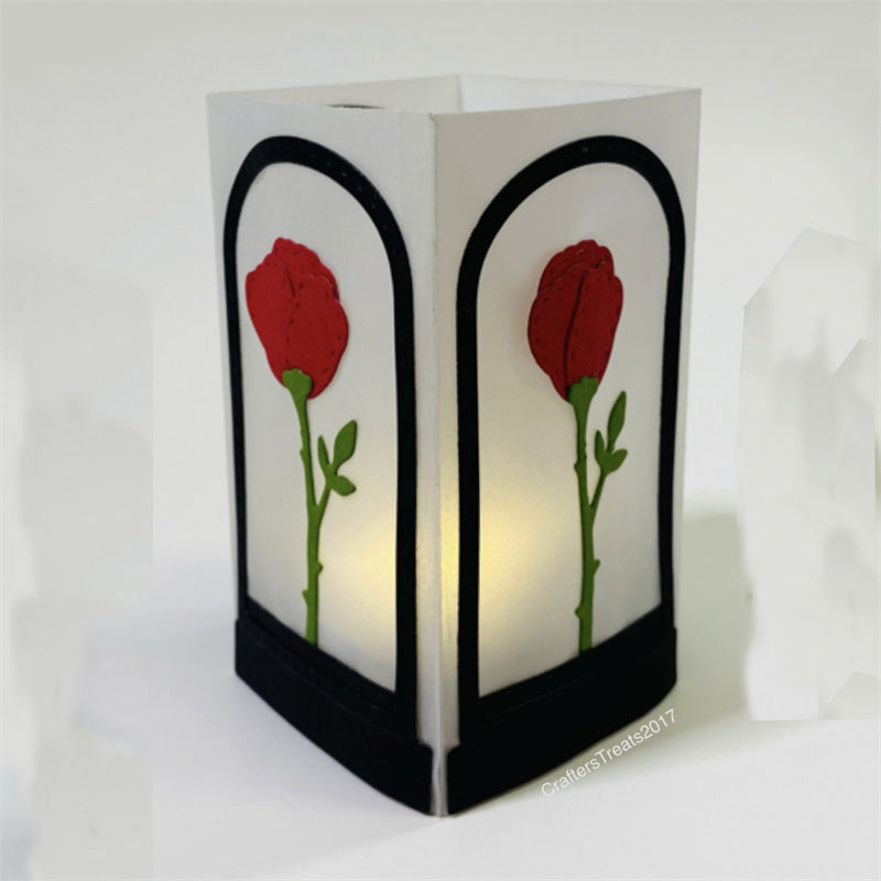 Kokorosa Metal Cutting Dies with Rose in Glass