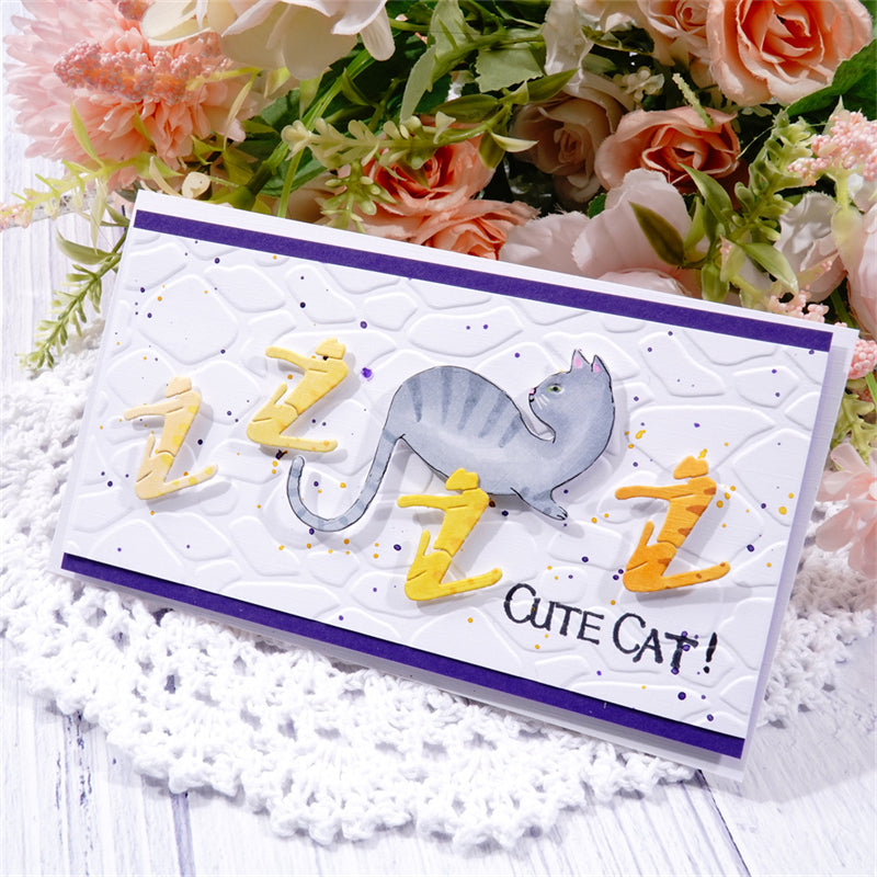 Kokorosa Metal Cutting Dies With Cat Pattern Alphabets