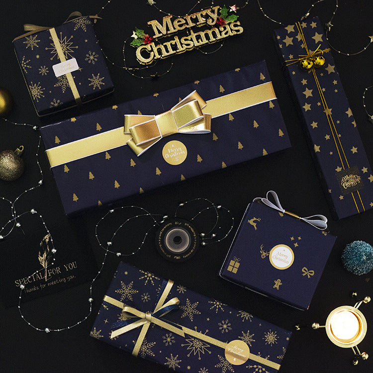 kokorosa Dark Blue Christmas Wrapping Paper (4 Choices)