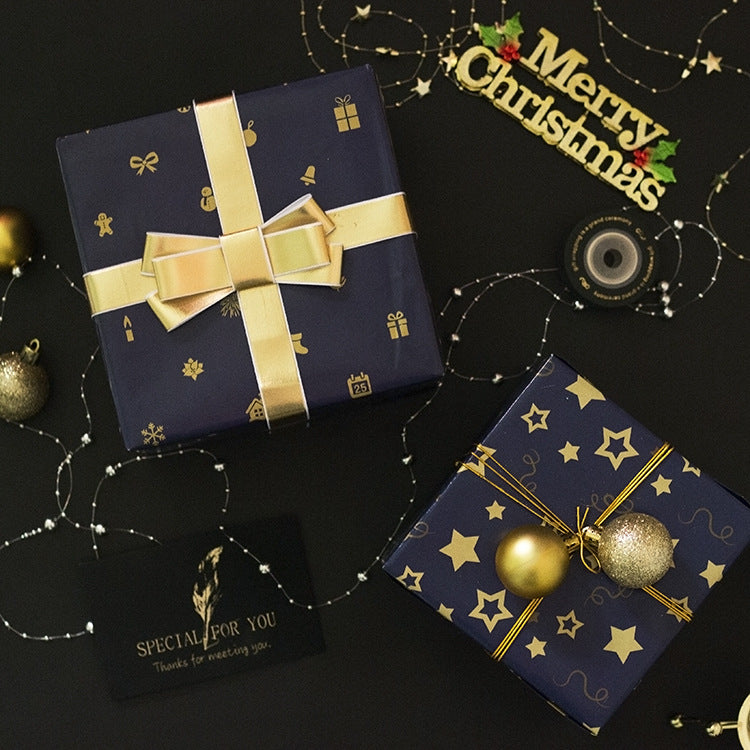 kokorosa Dark Blue Christmas Wrapping Paper (4 Choices)