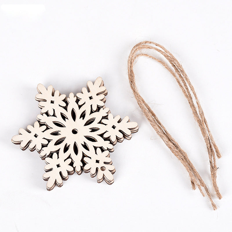 Kokorosa Wooden Decoration Doodle Snowflakes Door Pendant