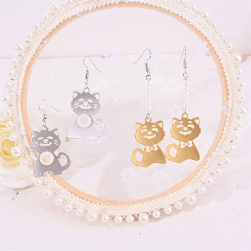 Kokorosa Earring Cutting Dies with Cute Kitten