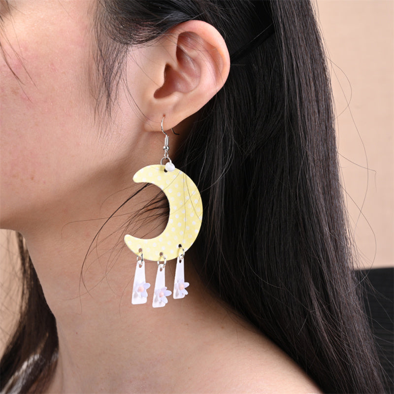 Kokorosa Earring Cutting Dies with Moon and Flowers