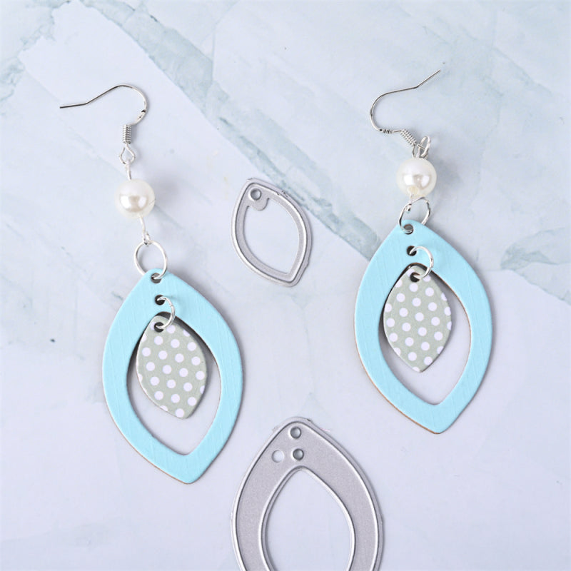 Kokorosa Earring Cutting Dies with Polygonal Geometric Pattern