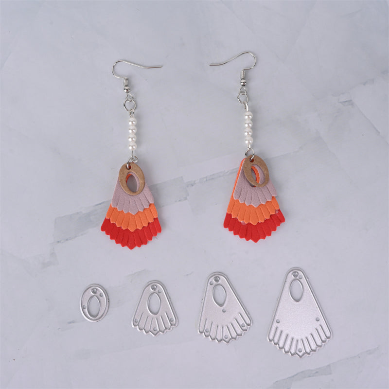 Kokorosa Earring Cutting Dies with Snowflakes and Irregular Tassels