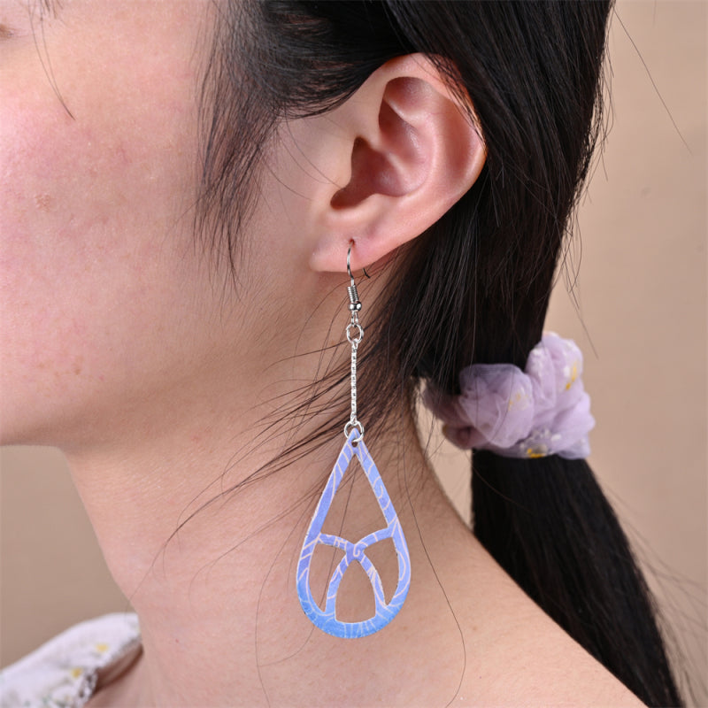 Kokorosa Earring Cutting Dies with Teardrop-shaped Geometric Pattern