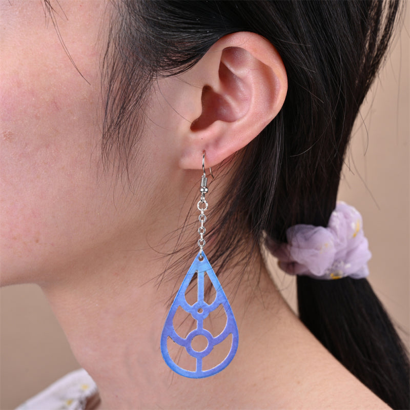 Kokorosa Earring Cutting Dies with Teardrop-shaped Geometric Pattern