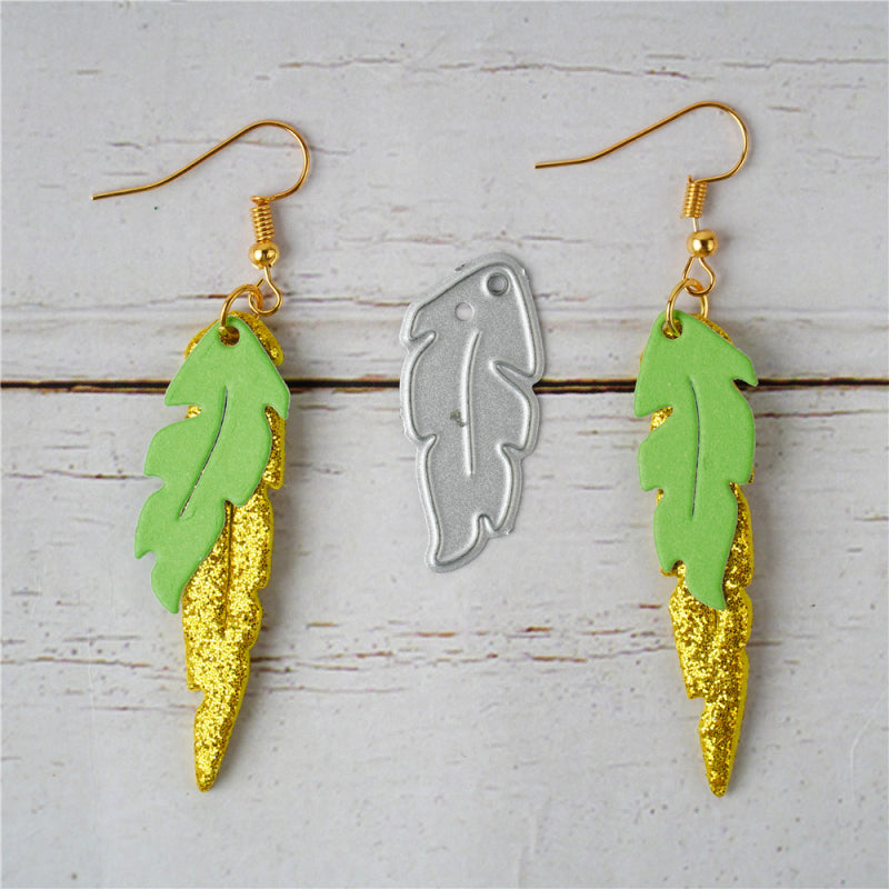 Kokorosa Earring Cutting Dies with Tropical Plant Leaves Shape