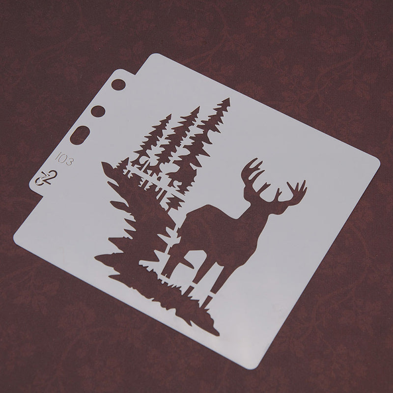 Kokorosa Elk Silhouette DIY Painting Hollow Stencil