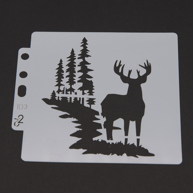 Kokorosa Elk Silhouette DIY Painting Hollow Stencil