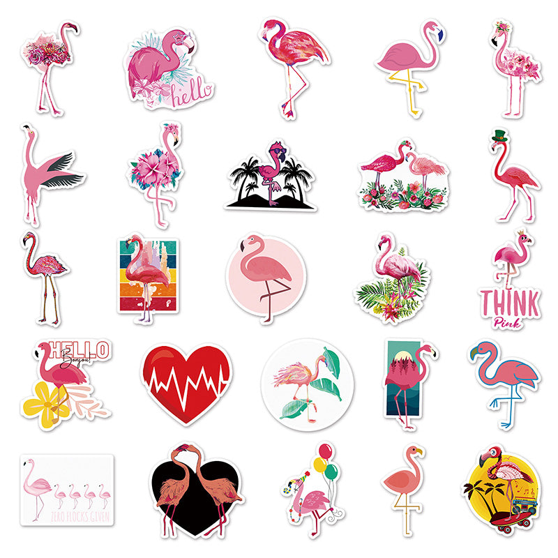 Kokorosa Flamingo Island Stickers (50pcs)