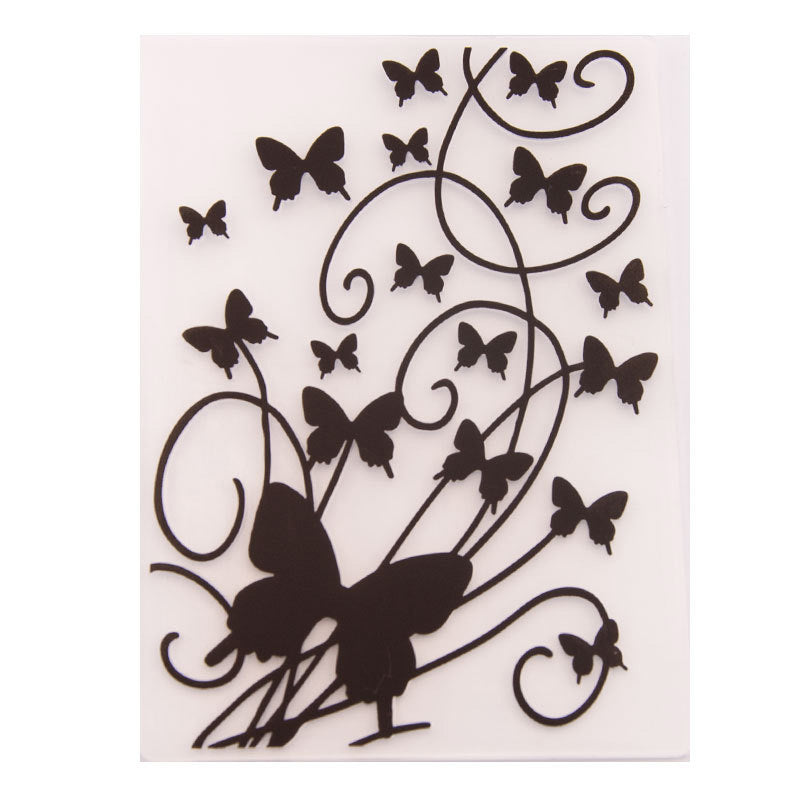 Kokorosa Flying Butterflies Plastic Embossing Folder