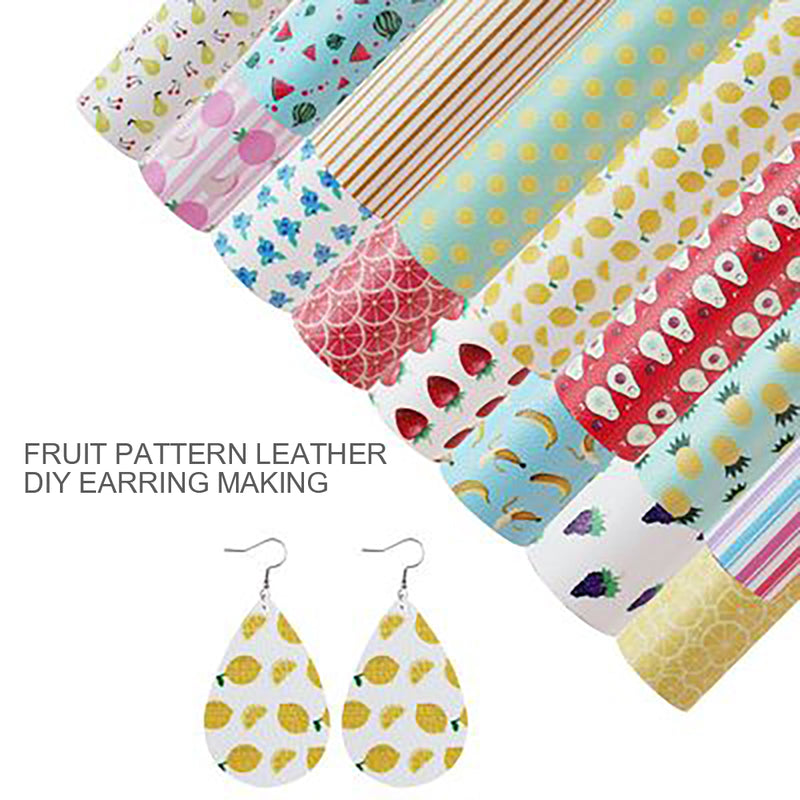 Kokorosa Fruit Pattern DIY Faux Leather Material  (15 Colors)