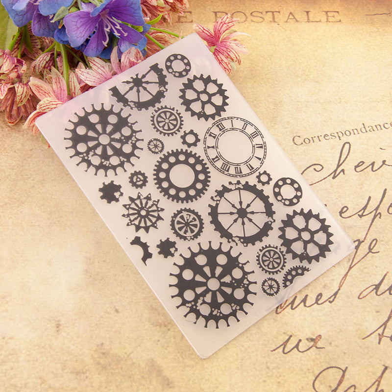 Kokorosa Gearwheel Plastic Embossing Folder