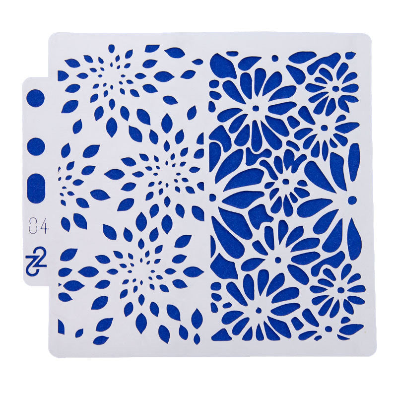 Kokorosa Gorgeous Flower Double Spell DIY Painting Hollow Stencil