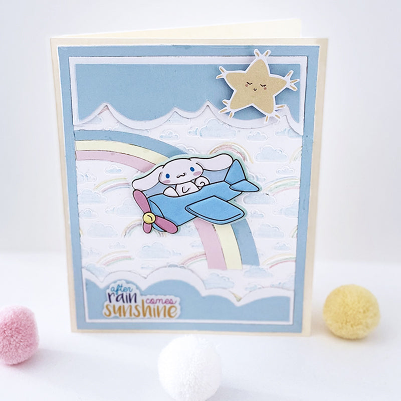 Kokorosa Clouds and Rainbow Plastic Embossing Folder