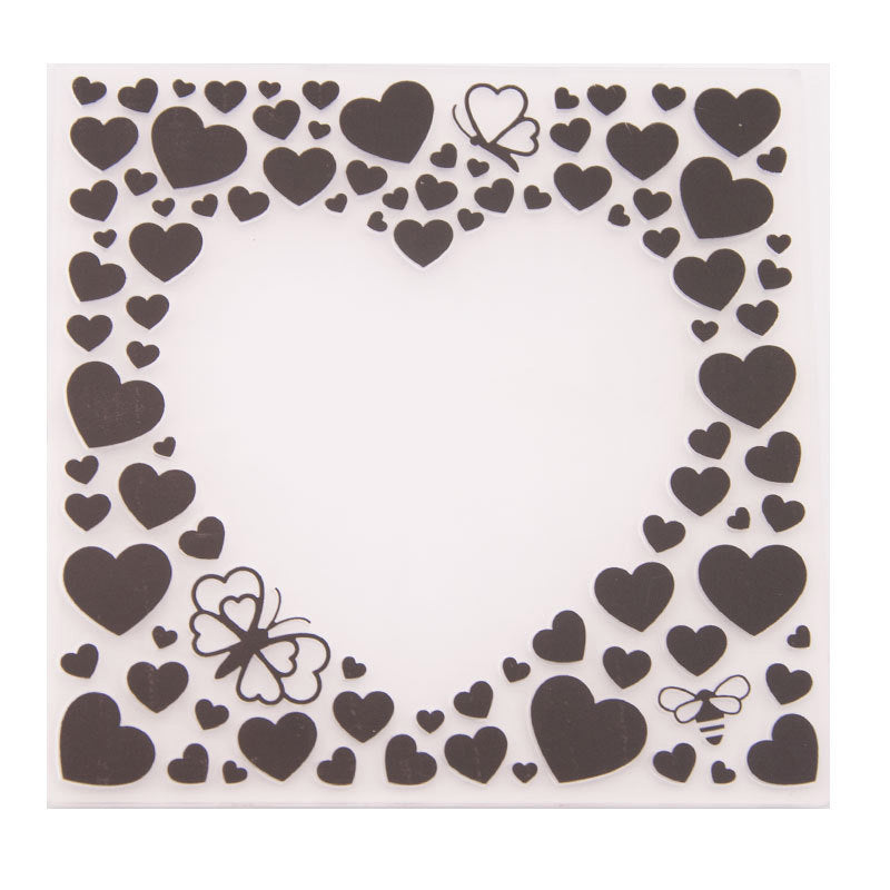 Kokorosa Love Heart Plastic Embossing Folder