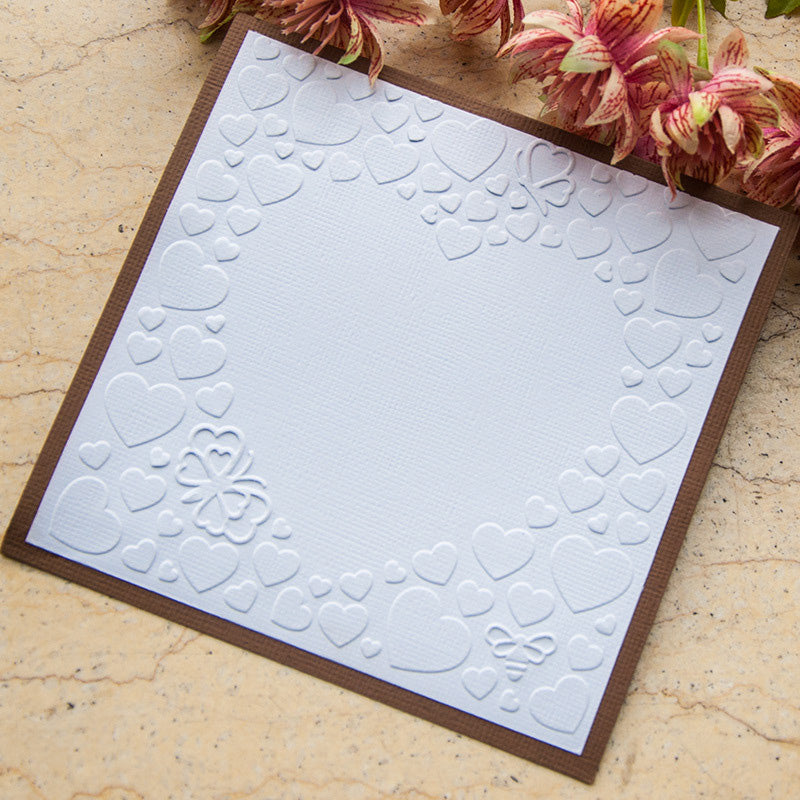 Kokorosa Love Heart Plastic Embossing Folder