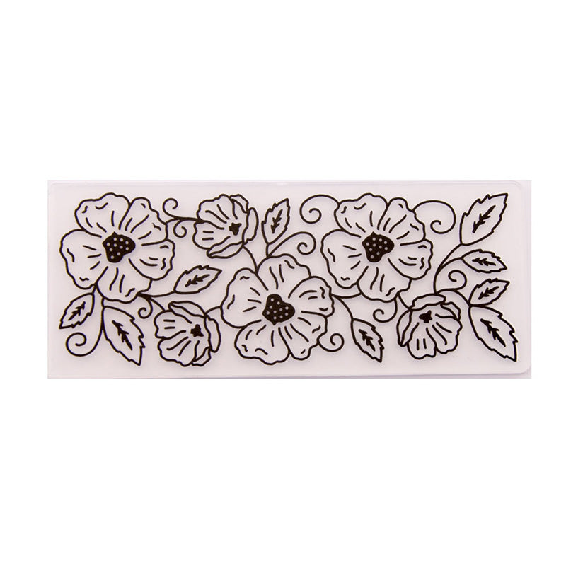 Kokorosa Hollyhock Plastic Embossing Folder