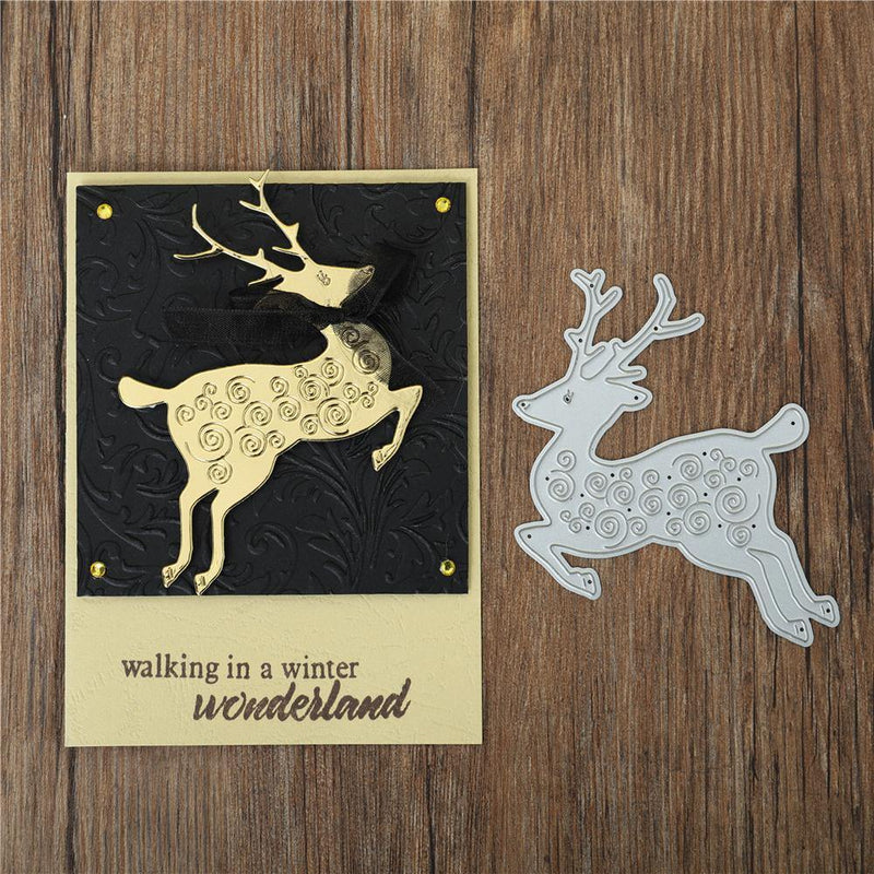 Kokorosa Christmas Dies Deer Metal Cutting Dies - kokorosastudio.com