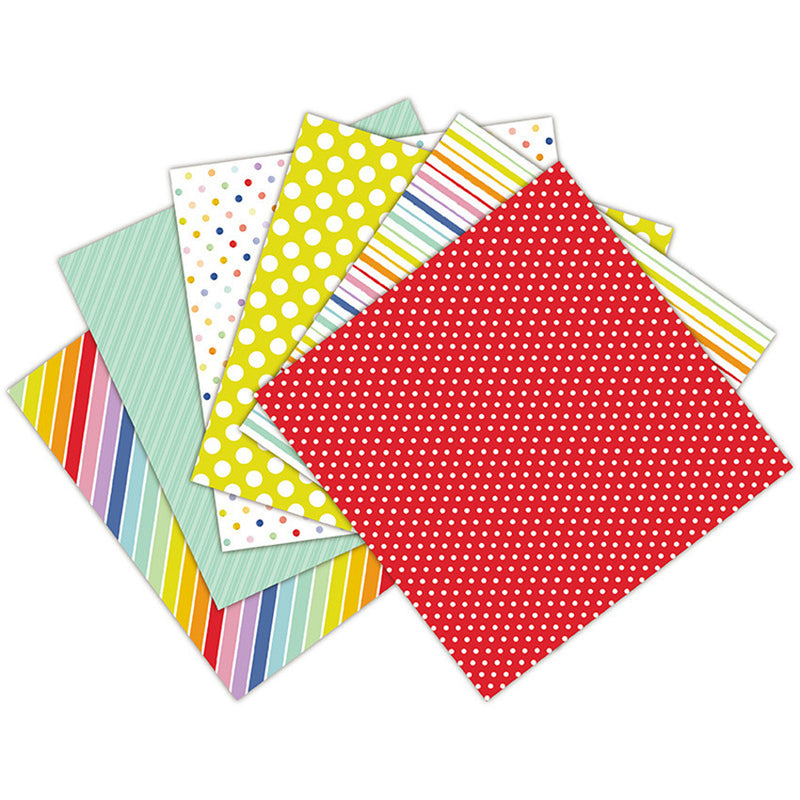 Kokorosa 24PCS  6" Really Rainbow DIY Scrapbook & Cardmaking Paper