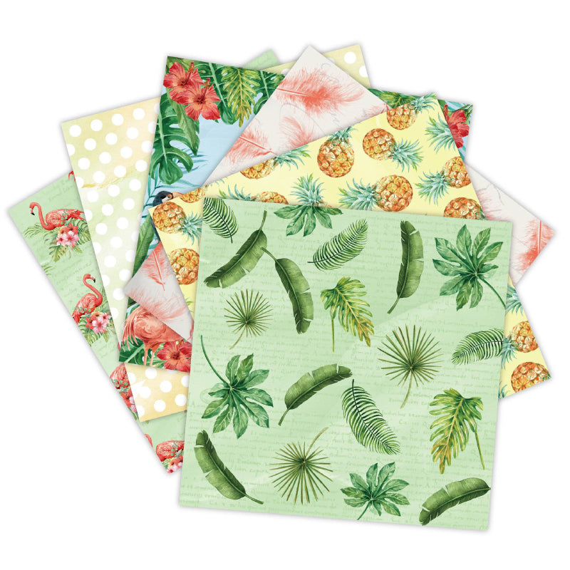 Kokorosa 24PCS  6" Tropical Paradise  DIY Scrapbook & Cardmaking Paper