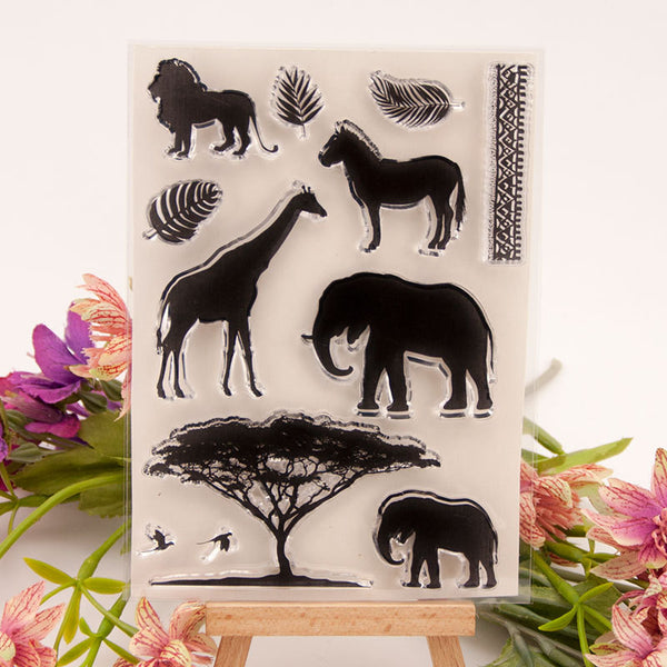 Kokorosa African Animals Set Clear Stamps