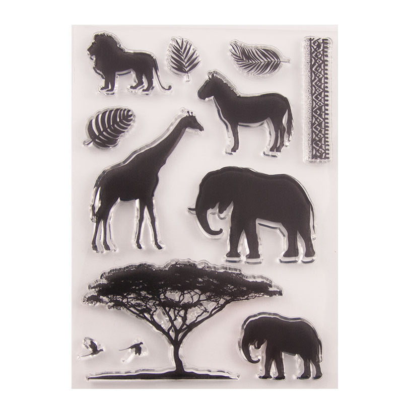 Kokorosa African Animals Set Clear Stamps