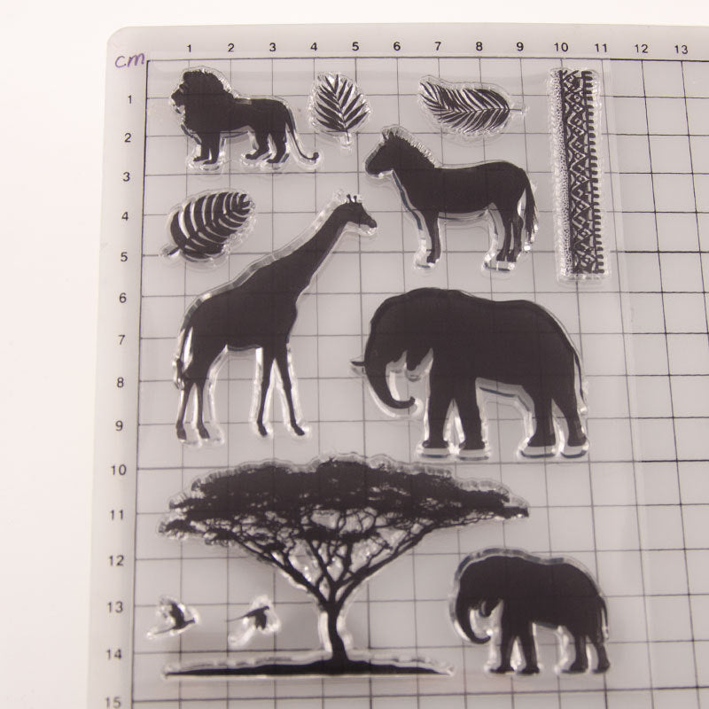 Kokorosa African Animals Set Clear Stamps