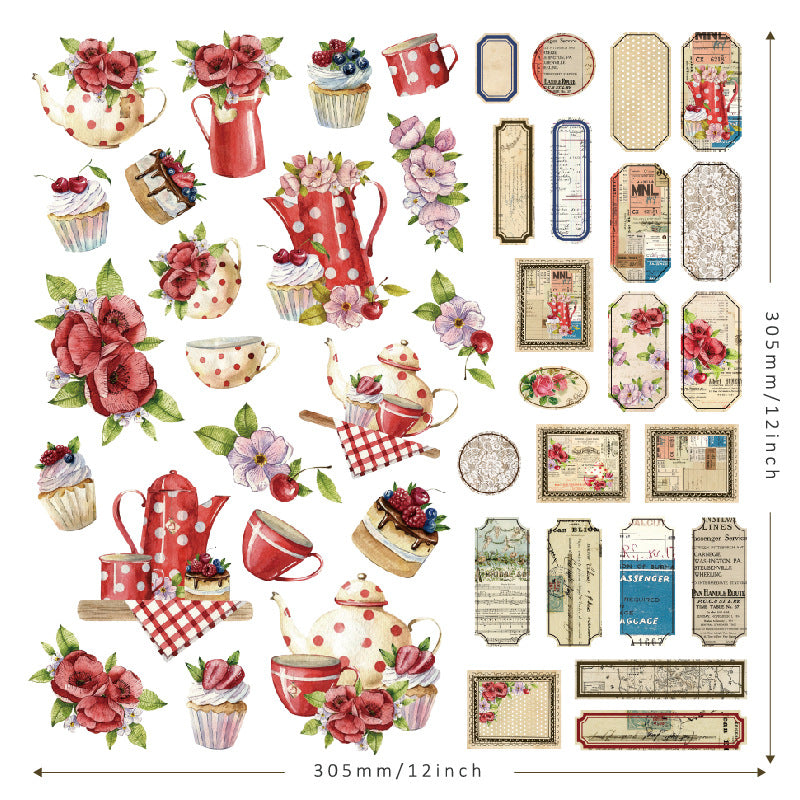 Kokorosa Afternoon Tea Stickers (51pcs)