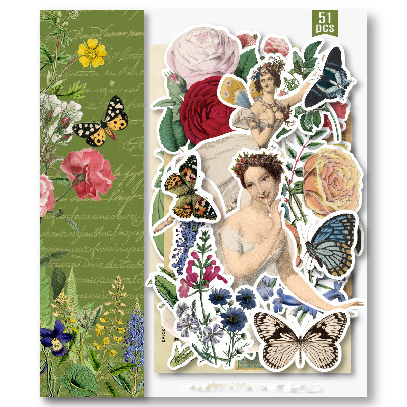 Kokorosa Blooming Flowers Stickers (51pcs)