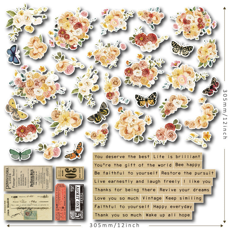 Kokorosa Butterfly Stickers (54pcs)