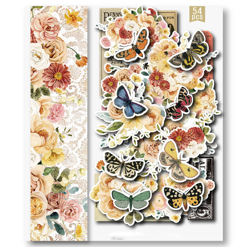 Kokorosa Butterfly Stickers (54pcs)